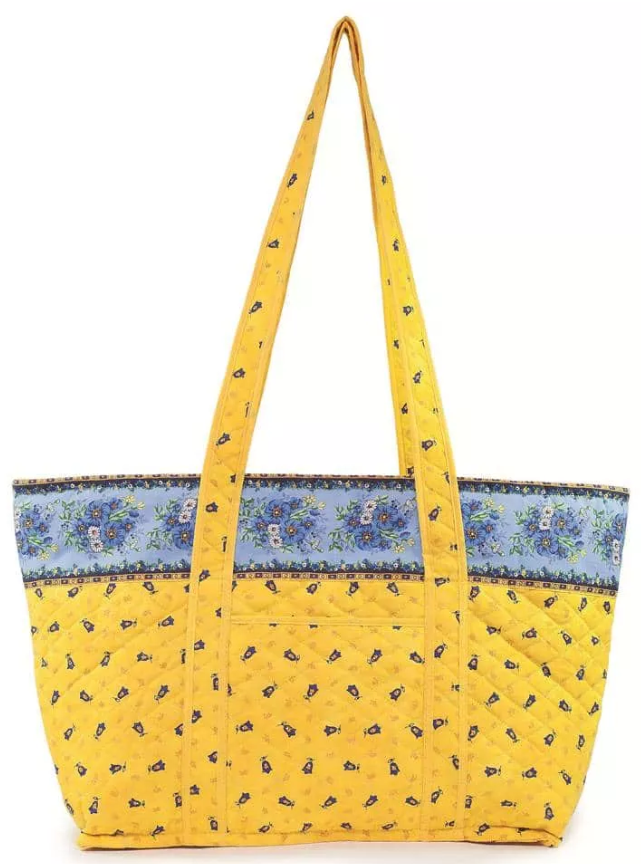 Provence pattern tote bag GM (Marat d'Avignon Tradition yellow)